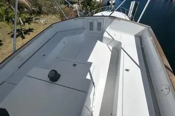 Cyclone Yacht Photos Pics 1996 Buddy Davis 67 yacht deck with spacious seating and sleek design.