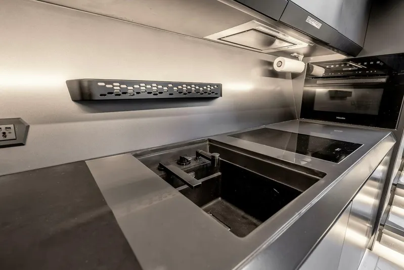 Aspen And Delilah Yacht Photos Pics 2023 Tecnomar 63 Lamborghini - Galley