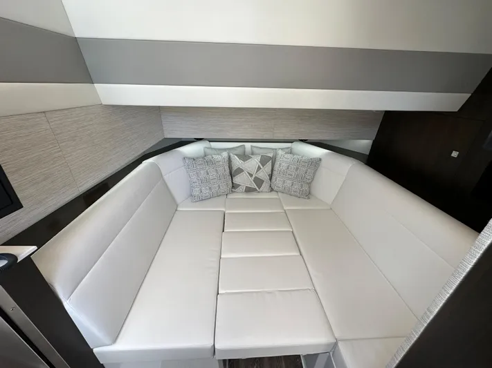  Yacht Photos Pics Luxurious interior seating of 2024 Cruisers Yachts 42 GLS Outboard with modern design.