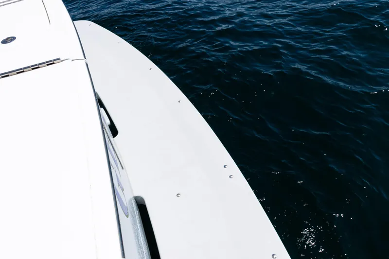  Yacht Photos Pics 2021 Viking 44 Open yacht deck with ocean view.