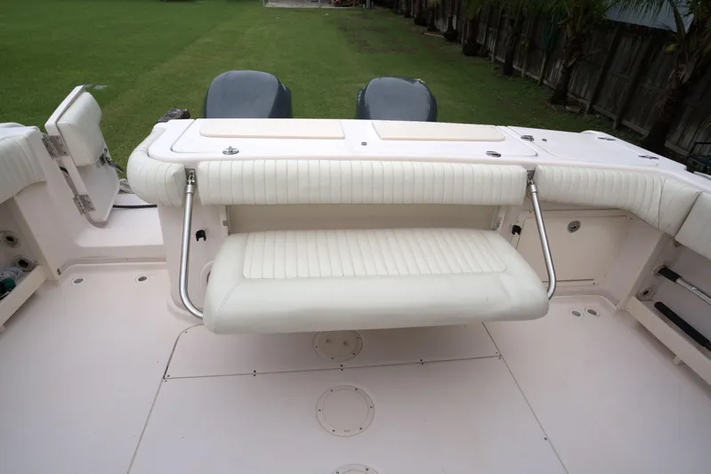  Yacht Photos Pics 2007 Grady-White Express 330 boat with foldable seating and dual engines.