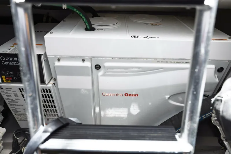 Reely Yacht Photos Pics Cummins Onan generator in 2018 Hatteras GT45X Flybridge engine room.