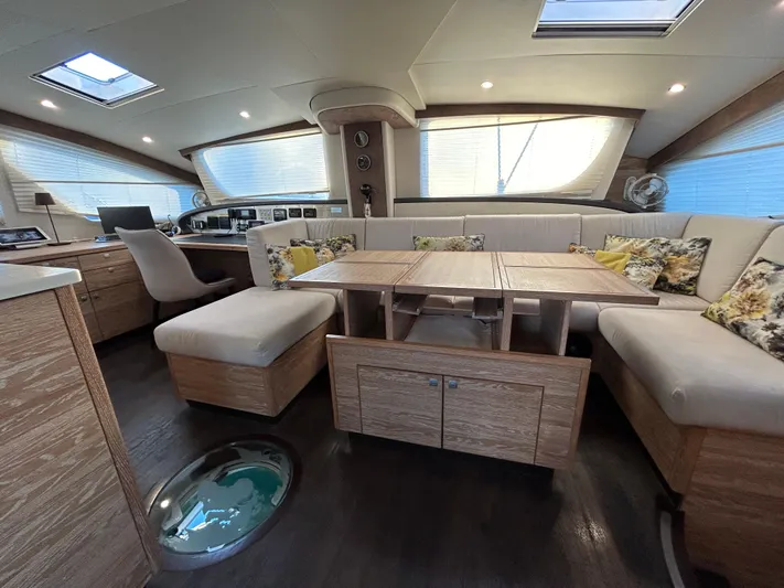  Yacht Photos Pics Luxurious interior of 2019 Xquisite Yachts X5 with elegant seating and modern design.