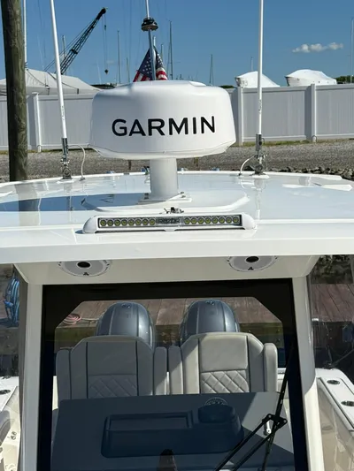  Yacht Photos Pics 2023 Pursuit S 268 Sport boat with Garmin radar and dual seats.