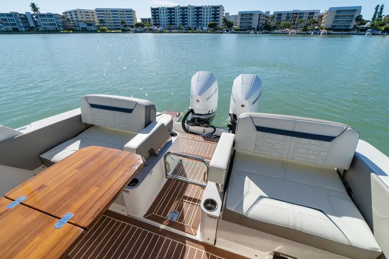  Yacht Photos Pics 2023 Tiara Yachts 34 LX with luxurious deck and twin engines.