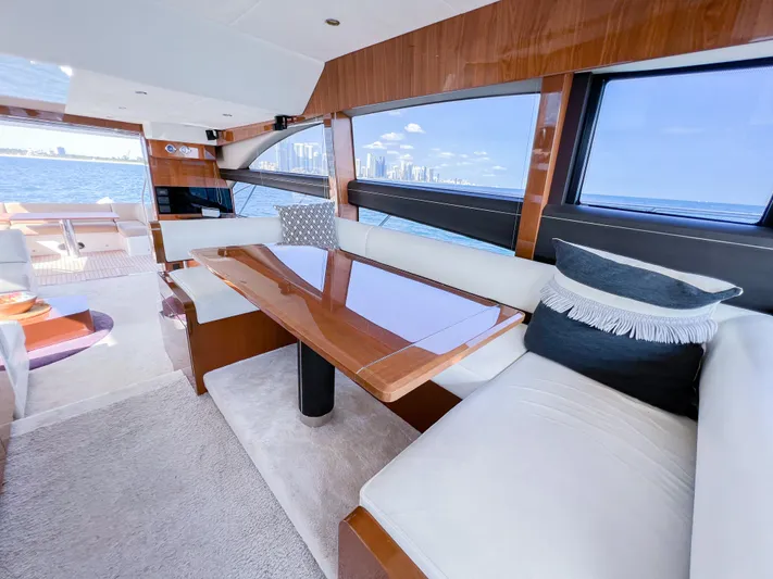 Yacht Photos Pics Luxurious 2013 Princess 60 yacht interior with elegant seating and ocean view.