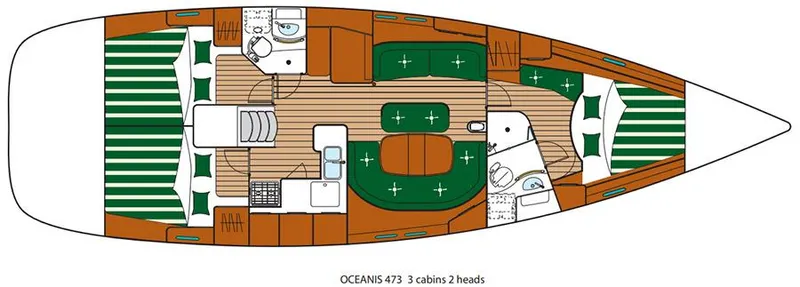 Water Lilly Yacht Photos Pics Beneteau 473 Interior Layout