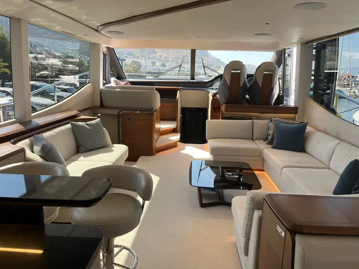  Yacht Photos Pics Luxurious interior of the 2022 Princess Y72 yacht.