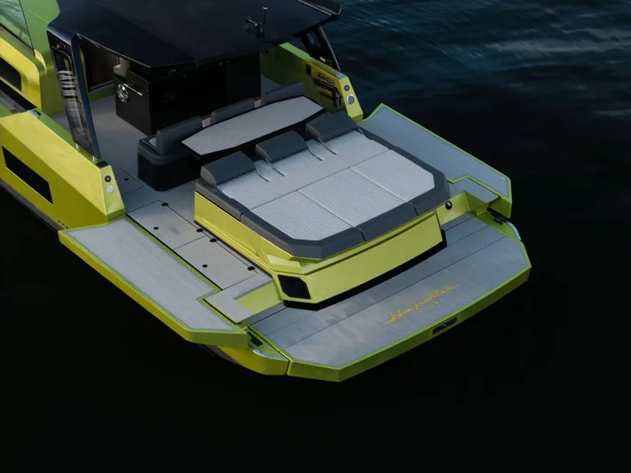  Yacht Photos Pics 2025 Blu Martin Yachts WALK AROUND 46, sleek design, spacious deck, modern features, luxury yacht.