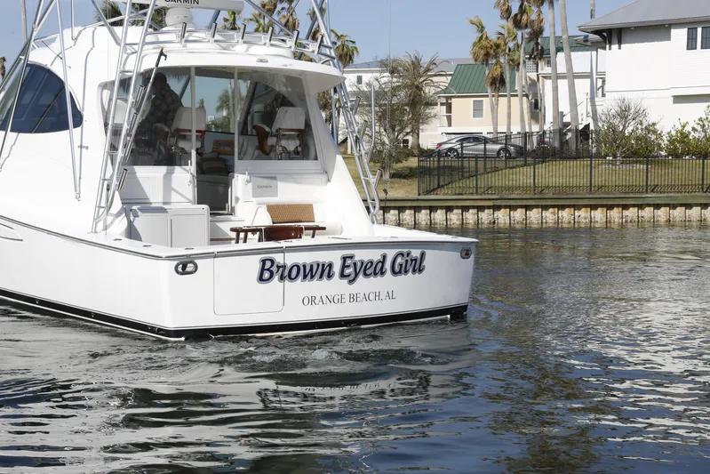 Brown Eyed Girl Yacht Photos Pics 2014 Viking 42 Sport Tower boat named "Brown Eyed Girl" in Orange Beach, AL waters.