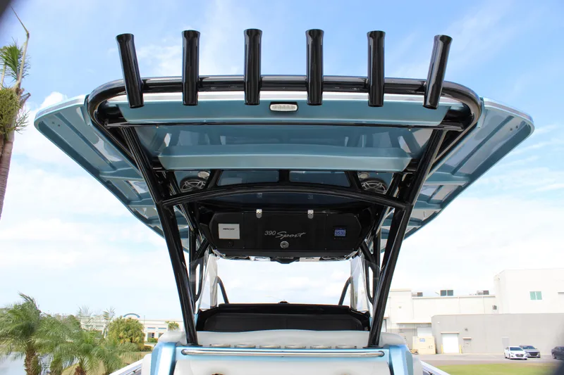  Yacht Photos Pics 2021 Nor-Tech 390 Sport Center Console boat with rod holders and sleek design.