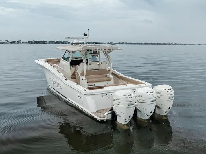 Pain Killer Yacht Photos Pics 2018 Scout 38 LXF-Pain Killer- Transom7