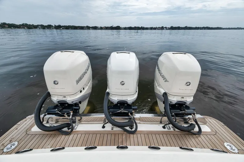 Pain Killer Yacht Photos Pics 2018 Scout 38 LXF-Pain Killer-Transom 3