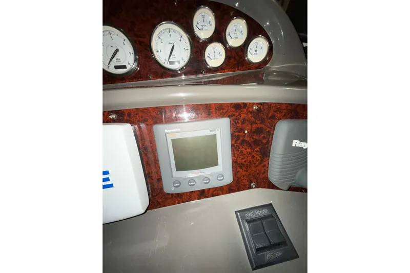 Easy Roller Yacht Photos Pics 2009 Regal Commodore 3760 IO dashboard with gauges and electronic display.