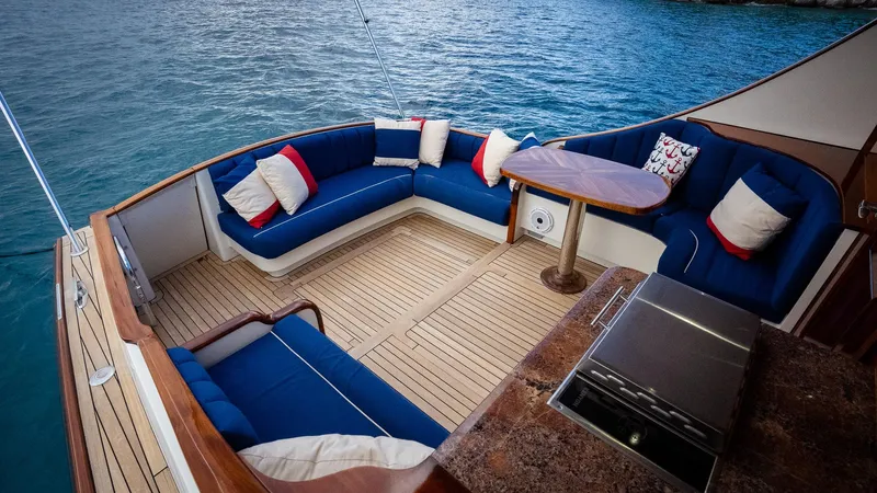 Trident Yacht Photos Pics Luxurious 2015 Maverick Yachts Costa Rica 50 with elegant seating and ocean view.