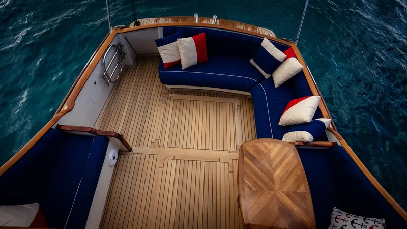 Trident Yacht Photos Pics Luxurious 2015 Maverick Yachts Costa Rica 50 with elegant seating and wooden deck.