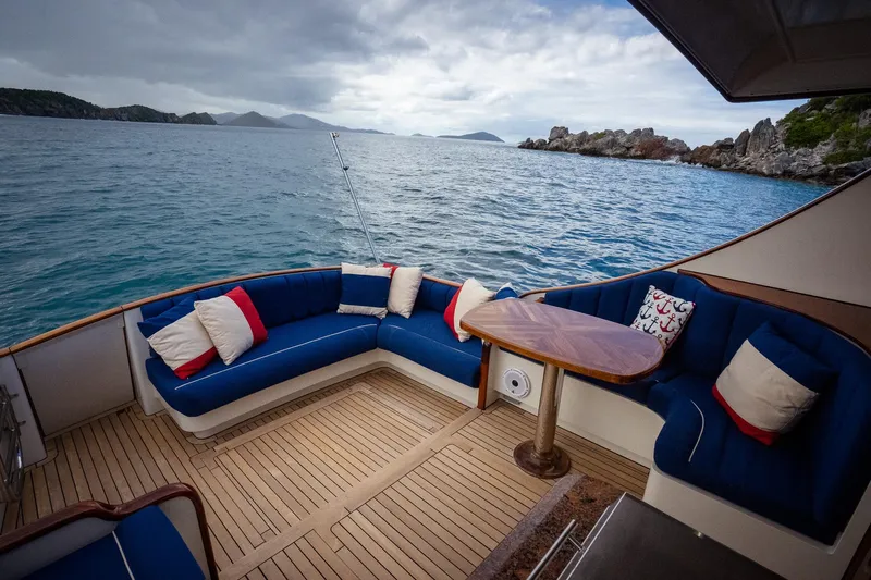 Trident Yacht Photos Pics Luxurious 2015 Maverick Yachts Costa Rica 50 with elegant seating and ocean view.