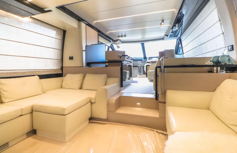  Yacht Photos Pics Interior of a luxurious 2019 Azimut 66 yacht.