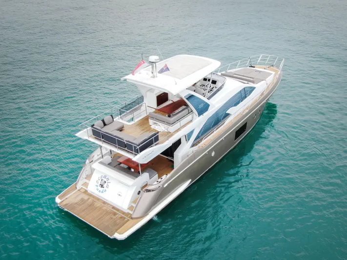  Yacht Photos Pics 2019 Azimut 66 luxury yacht on open sea.