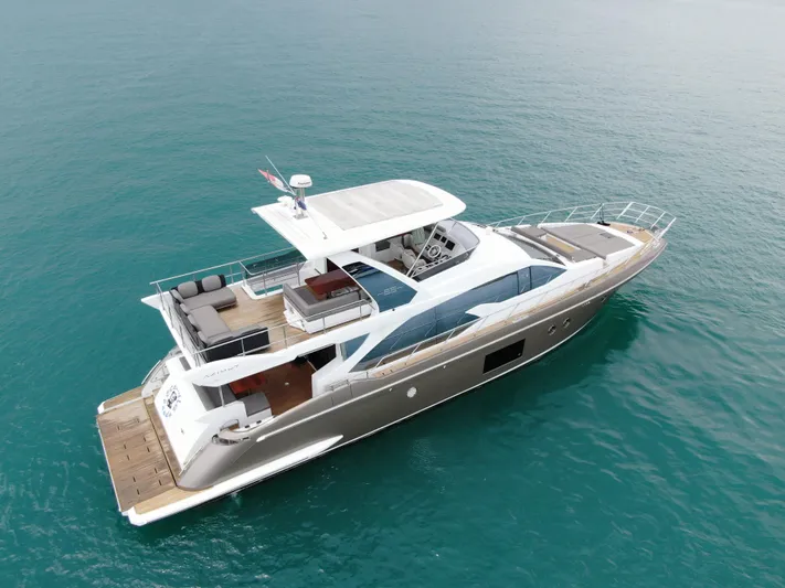  Yacht Photos Pics 2019 Azimut 66 luxury yacht on open sea.