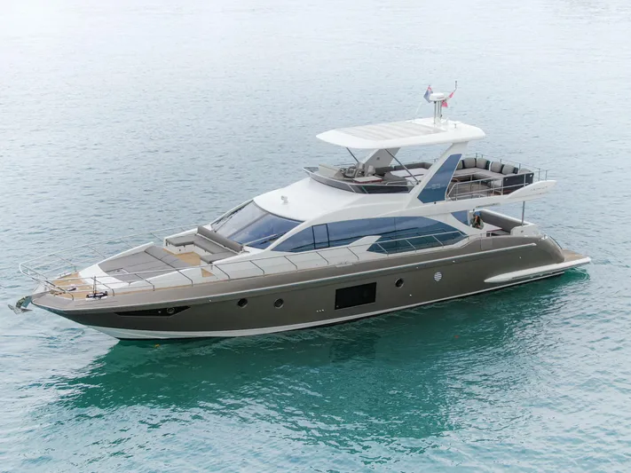  Yacht Photos Pics 2019 Azimut 66 luxury yacht on calm waters.