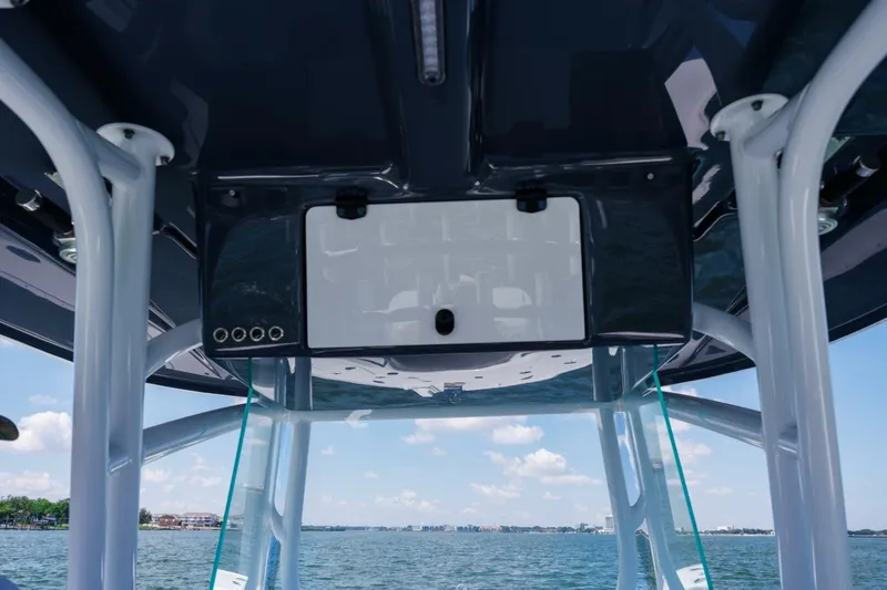  Yacht Photos Pics 2022 Cape Horn 31 T boat console with ocean view and clear sky.