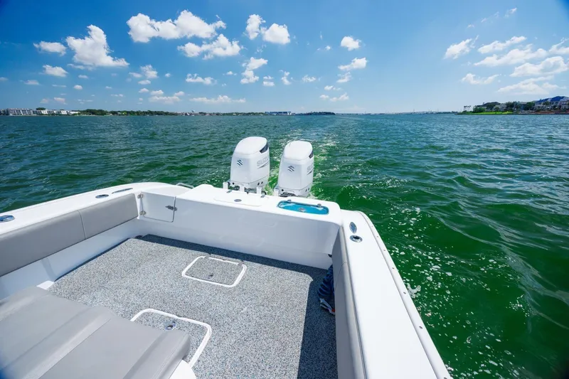  Yacht Photos Pics 2022 Cape Horn 31 T boat on open water under a clear blue sky.