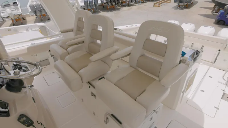  Yacht Photos Pics Luxury seating on 2016 Boston Whaler 420 Outrage boat.