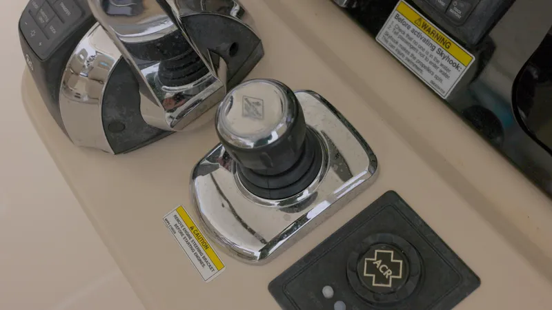  Yacht Photos Pics Control panel of a 2016 Boston Whaler 420 Outrage boat.