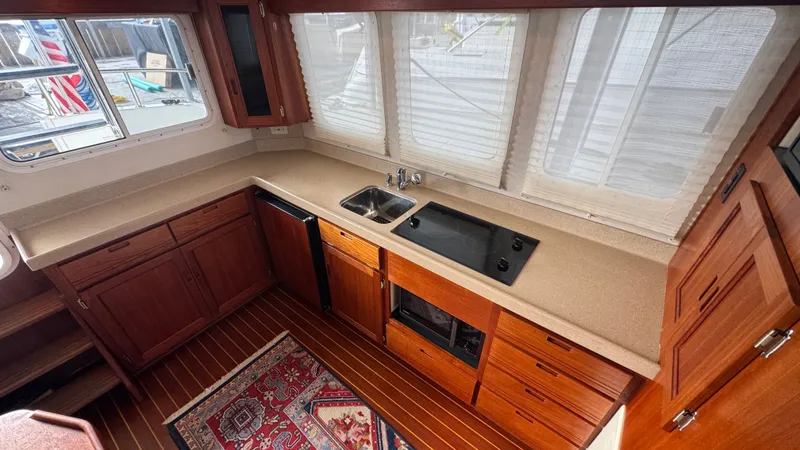 Clover Yacht Photos Pics Galley Looking Port