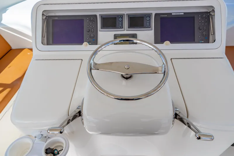  Yacht Photos Pics 2011 Viking 42 Open helm with navigation systems.