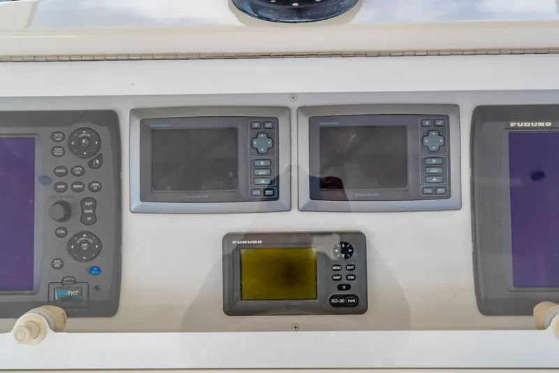  Yacht Photos Pics Navigation systems on a 2011 Viking 42 Open boat.