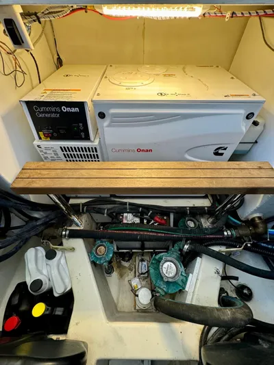 Grand Baby Yacht Photos Pics Cummins Onan generator in Legacy 42 yacht engine room, 2018 model.