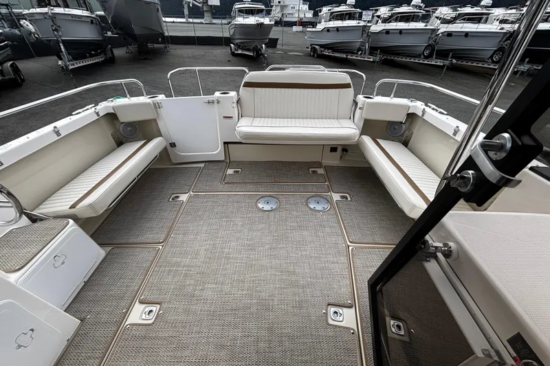  Yacht Photos Pics 2026 Ranger Tugs R-29 CB boat interior with spacious seating and modern design.