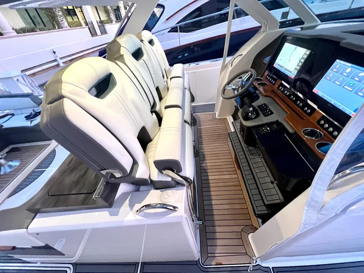 Sabbatical Yacht Photos Pics Helm Seats w/ Bolsters Up