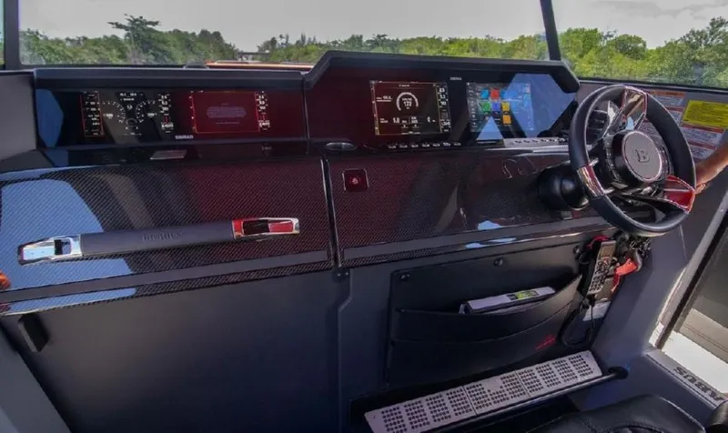  Yacht Photos Pics Cockpit of 2021 BRABUS Brabus Shadow 900 BO with advanced navigation system.