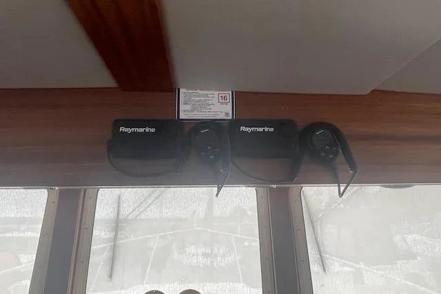  Yacht Photos Pics Raymarine equipment inside 2018 American Tug 365 boat cabin.