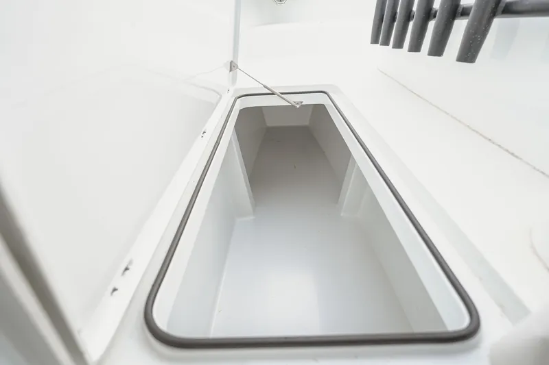  Yacht Photos Pics Storage compartment of 2018 Freeman 37 VH boat, featuring a spacious interior design.