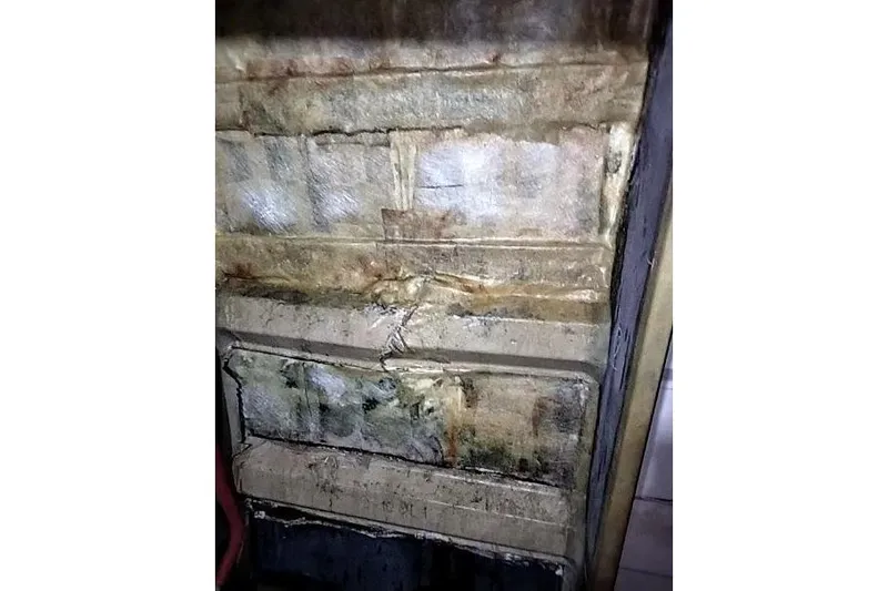  Yacht Photos Pics Damaged interior of 2016 Mützelfeldtwerft Offshore Fast Crew Taxi Catamaran.