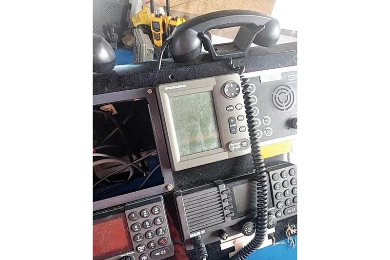  Yacht Photos Pics Control panel of a 2016 Mützelfeldtwerft Offshore Fast Crew Taxi Catamaran.