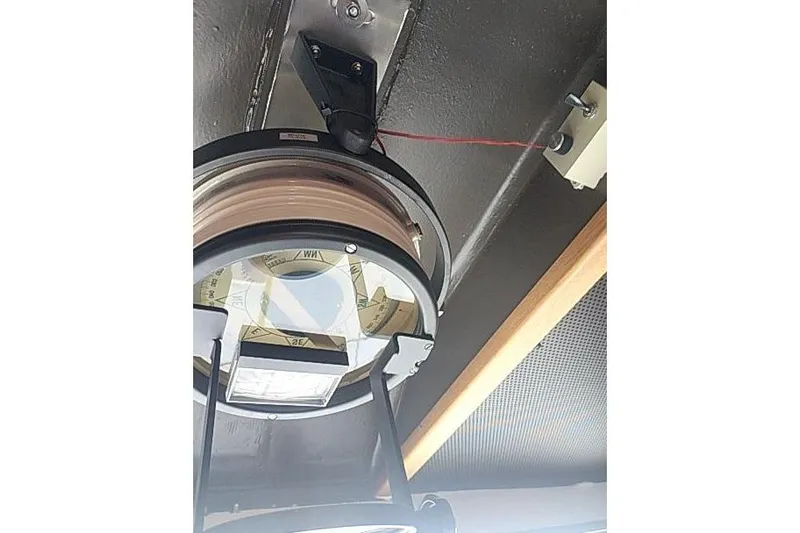  Yacht Photos Pics Ceiling-mounted navigation instrument on 2016 Mützelfeldtwerft Offshore Fast Crew Taxi Catamaran.