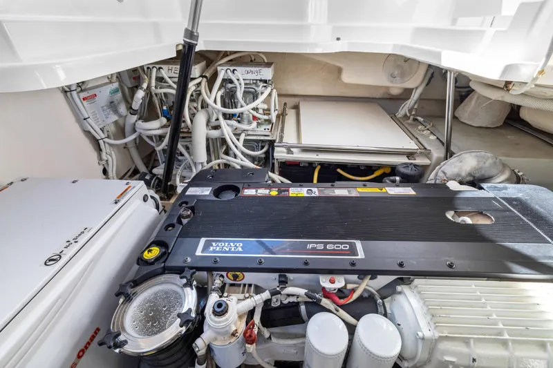  Yacht Photos Pics Engine room of 2011 Tiara Yachts 4300 Sovran with Volvo Penta IPS 600 engine.