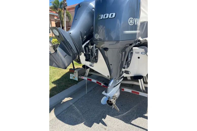  Yacht Photos Pics 2021 Sea Fox 288 Commander with Yamaha 300 outboard engine on trailer.