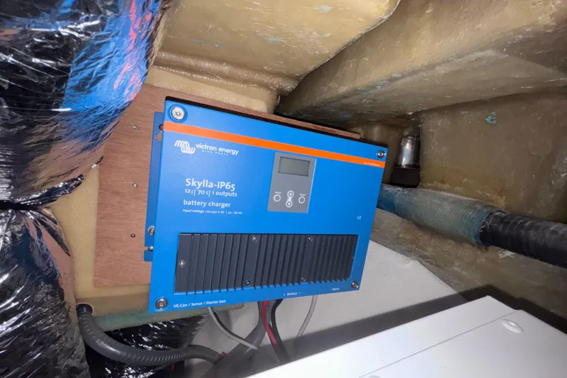  Yacht Photos Pics Victron Energy Skylla-IP65 battery charger in a 2022 Leopard 45 yacht.
