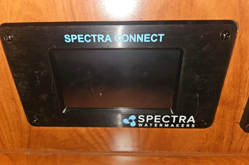 Soirse Yacht Photos Pics Spectra Connect watermaker panel on 2013 Marlow-Hunter 50 aft cabin yacht.