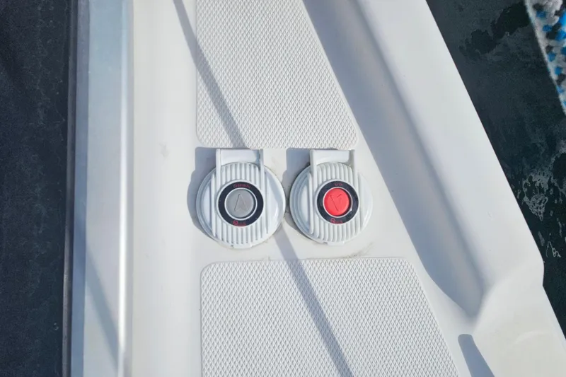 Soirse Yacht Photos Pics Deck controls on a 2013 Marlow-Hunter 50 aft cabin yacht.