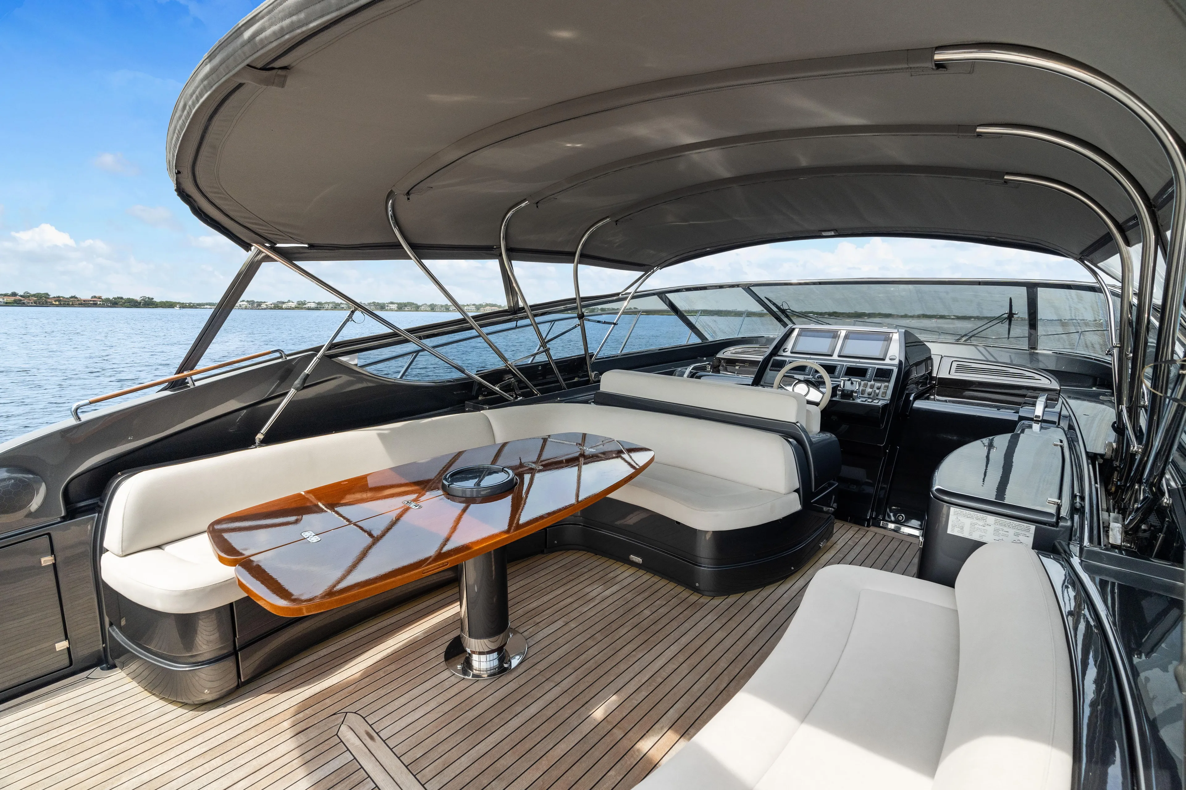 Wolverine Yacht Photos Pics Luxurious 2015 Riva 63 Virtus yacht interior with elegant seating and sleek design.