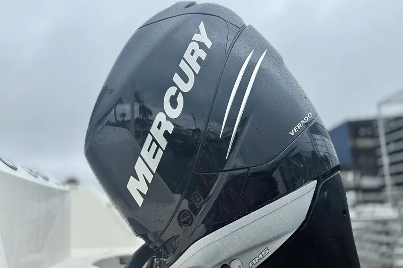  Yacht Photos Pics Mercury Verado outboard motor on a 2015 Boston Whaler 280 Outrage boat.