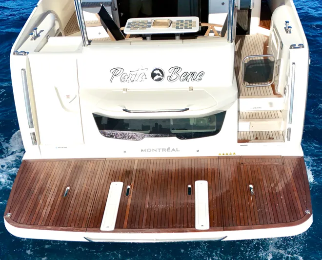 Porto Bene Yacht Photos Pics Hydraulic Swim Platform w/ Chocks