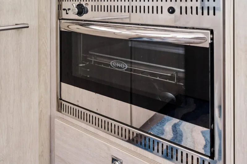 Always Wet Yacht Photos Pics Stainless steel oven in 2021 Leopard 45 yacht kitchen.